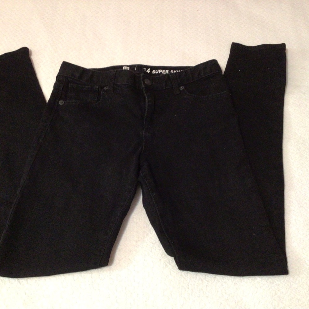 Girls Gap black super skinny denim